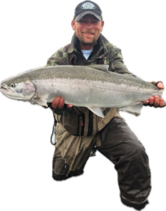 popeye holding a steelhead